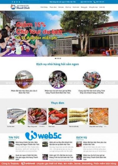 WordPress theme nhà hàng Thanh Dinh