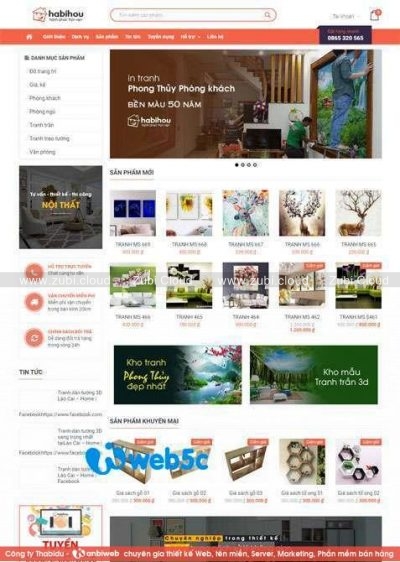 Theme WordPress shop nội thất habihou