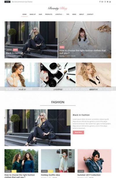 Theme WordPress Beauty Blog