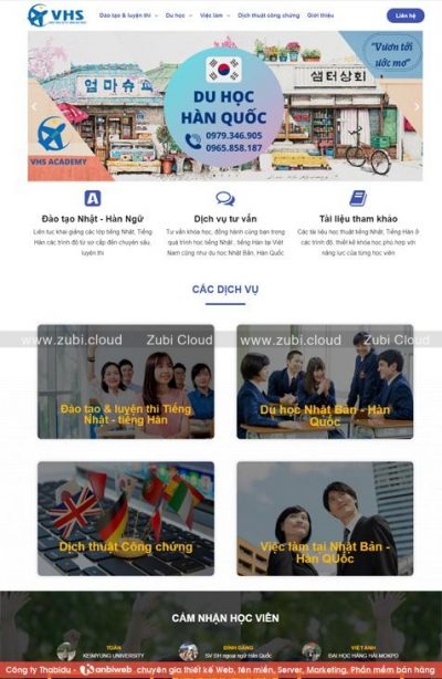 Theme WordPress tư vấn Du học