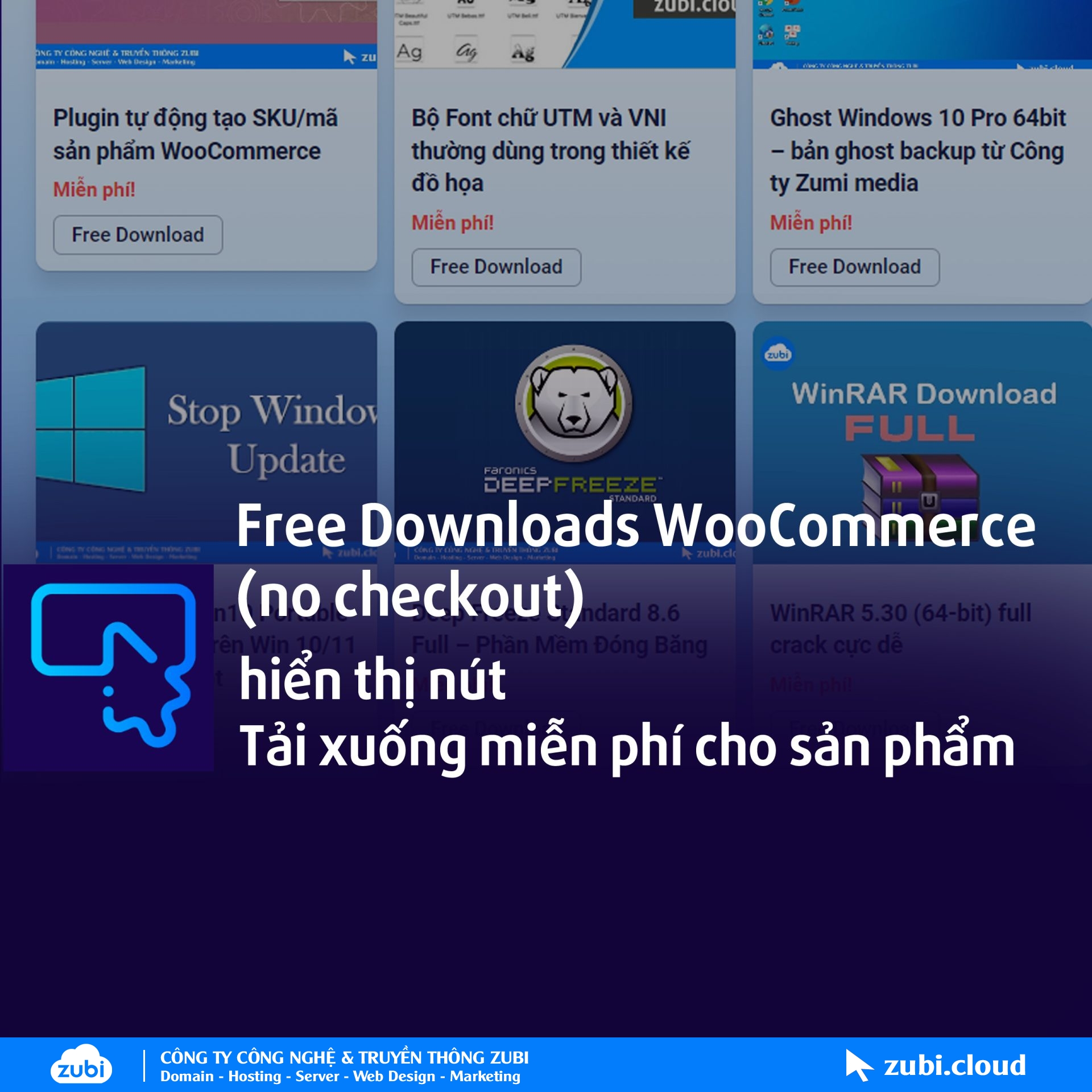 Free Downloads Woocommerce - Hiển Thị Nút Tải Xuống Miễn Phí Cho Sản Phẩm